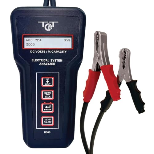 Professional Battery Tester for 6V 12V 24V 36V Systems – Digital Load Tester for Car Automotive Alternator & Starter Analyzer with Bluetooth Printer – B500 by Tech Professional Service Tools - style: B500