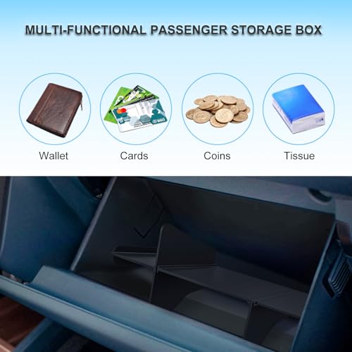 Car Storage Organizer for Ford Maverick 2026 2025 2024 2023 2022 Glove Box Organizers Insert Compartment Tray ABS Black Dividers for Ford Maverick Accessories