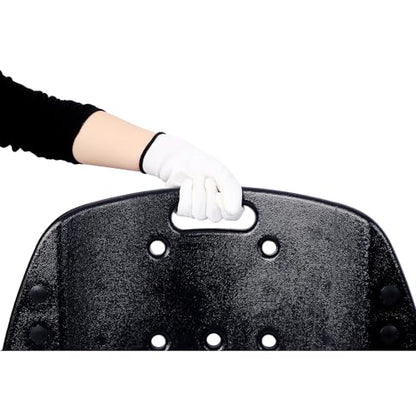 Mechanic Plastic Creeper, 48 Inch Low Profile Creeper with Blow Molded Ergonomic HDPE Body, Padded Headrest & Dual Tool Trays, 440 Lbs Capacity, Car Creeper/Seat for Garage, Shop, Tool Gift (Black) - color: Black