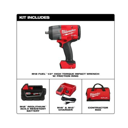 Milwaukee Electric - M18 Fuel 1/2 HIGH Torque Impact Wrench W/FRICTI