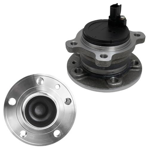Detroit Axle - 2pc Rear Wheel Bearing Hubs for 12-14 Volvo S60, 07-13 S80, 08-10 V70, 13 XC70 Wheel Bearing and Hubs Assembly Replacement Pair Hubs - style: 512413x2/Pair