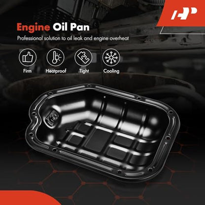 A-Premium Lower Engine Oil Pan Sump with Drain Plug & Gasket Compatible with Nissan Altima 2002-2006, Maxima 2000-2008, Murano 2003-2007, Quest 2004-2009, Infiniti I30 2000-2001, I35 2002-2004 - style: Oil Pan with Gasket