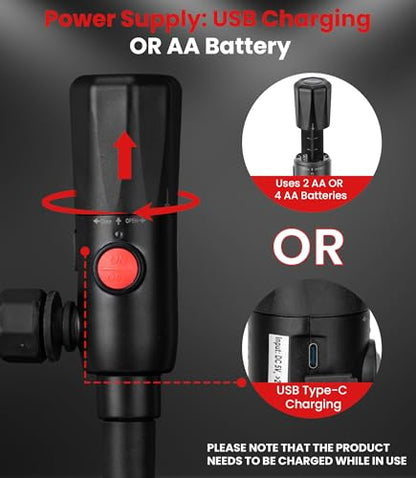 2.8GPM Automatic Electric Fuel Transfer Pump with Hand-Stop Battery Powered Fuel Transfer Pump, USB-C Charging Gas Pump for Gas Can, Transfers Gasoline, Diesel, Water - color: 2.8 GPM With Hand Nozzle