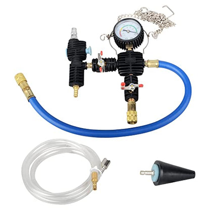DAYUAN Radiator Cooling System Vacuum Purge Coolant Refill Tool Kit | Professional Radiator Adapter, Fast Coolant Refill, Eliminates Air Pockets, Fits Most Cars SUVs Vans & Trucks, Blue Case - color: Blue
