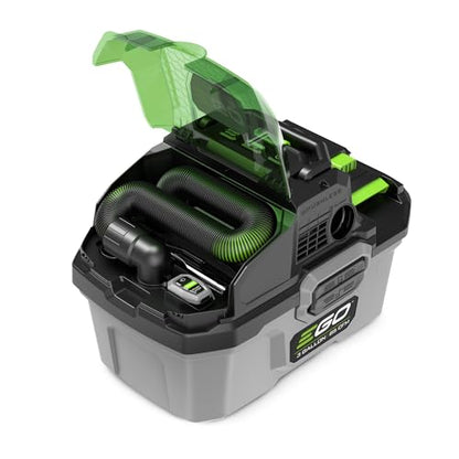 EGO Power+ Shop Vacuum Wet Dry, Car Vac, Compact Portable Cordless Cleaner, 3 Gallon 85 CFM, Battery and Charger Not Included - WDV0300 - style: 3 Gallon Wet/Dry Vacuum (No Battery/Charger)