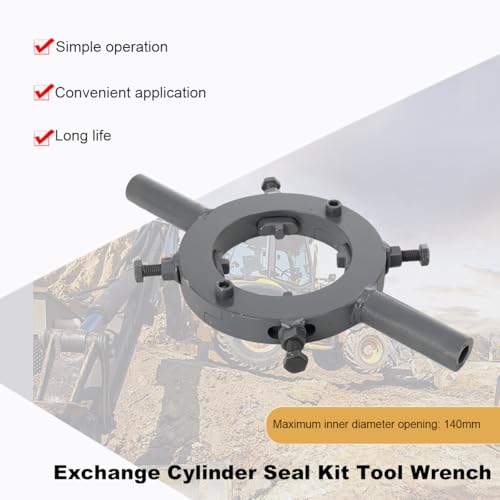 Hydraulic Cylinder Spanner Wrench, 4 Bolts Hydraulic Cylinder Tools Excavator maintenance wrench tool, Inner Diameter 90mm-140mm - size: 90mm-140mm