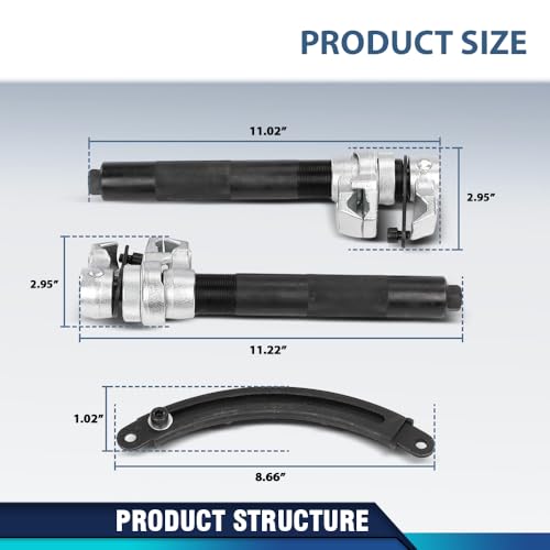PIT66 Heavy Duty Coil Spring Compressor Tool Universal Fit Car Truck SUV Suspension Strut Remover Installer with Safety Guard