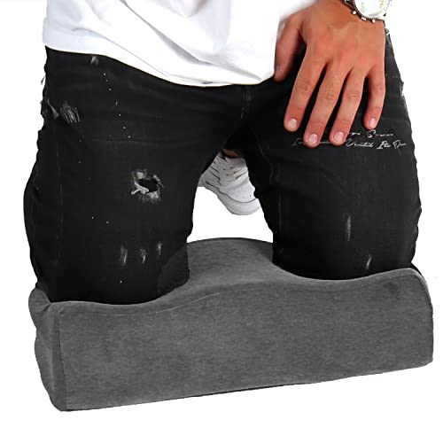 Kneeling Pad Comfort Memory Foam - Extra Thick Knee Cushion Floor Sitting for Work, Mechanics, Construction, Gardening, Yoga, Bath Kneeler for Baby Bath -Provide Support for Knees & Elevation (Gray)