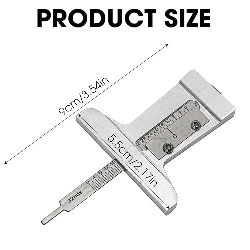 Car Truck Tire Depth Checker Tyre Tread Gauge Stainless Steel 0~32nds Caliper Measure Tool
