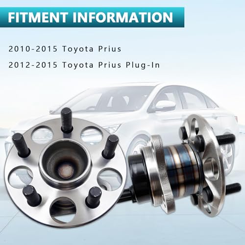512505 Rear Wheel Bearing Hub Assembly for Toyota Prius 2010-2015, Prius Plug-in 2012-2015 (2PCS) - size: 512505