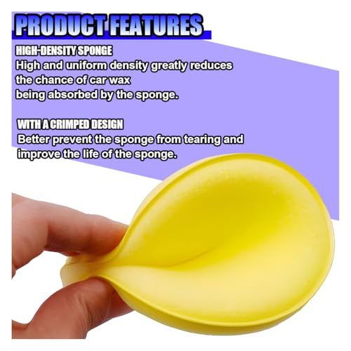 Car Wax Applicator Pads, 3.93 Inch Soft Buffing & Detailing Foam Pads, Round Sponge Fine Polishing Pad, Auto Cleaning Tool for Applying Waxes, Polishes & Dressings (12PCS) - size: 12PCS