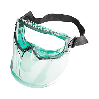 Eagle Eyes Anti-Fog Scratch-Resistant Safety Goggles with Face Shield - 99.9% UV Rays Protection - Universal Fit Lightweight Eyewear (Green) - color: Green