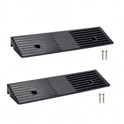 1.5 Inch Rise Rubber Curb & Threshold Ramp 2 PCS 16.93"x4.52" | 7000lbs capacity, suitable for driveway, sidewalk, shed entry, cars, motorcycles, lawn mowers, Durable, Sturdy - size: 1.5"Height