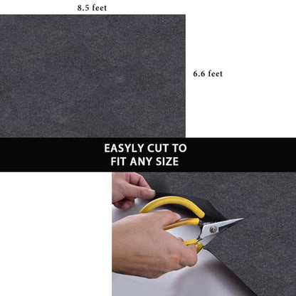 JOMMIE CHEN Large Rubber Floor Mat for Car Washable Garage Mats for Floor Absorb Liquids Oil Drip Pan for Under Car Protects Floor from Spills, Drips, Splashes and Stains Garage Mats (6.6x8.5 Feet)