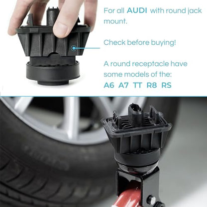 PLANGER® - Curby Pad Flat - Rubber Jack Pad for Audi (Special CAR Brands from Germany) Trolley Jack, Vehicle Lift and Axle Stand - Protects Your Car, SUV - color: Curby Pad (flat)