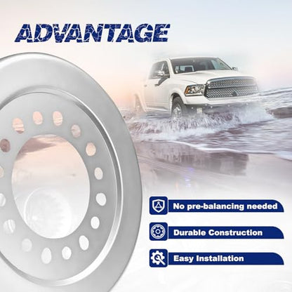 300-318 Steer Auto Wheel Balancer Fit for Dodge/Ford/Centramatic Wheel /8 Bolt Wheels 3/4 and 1 ton Single Rear Wheel (GM 1995 and Older), 4 Balancers Included 300318