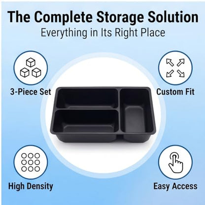 3 Pcs Tool Box Organizer Tray Divider Set for Kobalt Mini 3-Drawer ToolBox – Compatible with Both Old & New Version,Tool Desk Drawer Organization, Toolbox Accessories&Organizer.