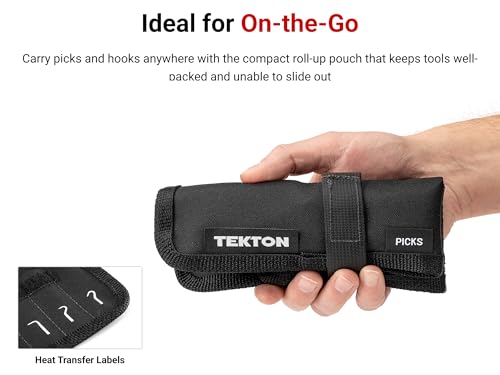 TEKTON Blunt Pick and Hook Set with Pouch (5-Piece) | PNH90404 | Made in USA - style: Blunt Pick and Hook Set (5-Piece, Pouch)