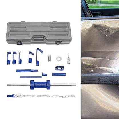Slide Hammer Dent Puller Set, Automotive Hammer Puller Frame Set Heavy Duty Auto Body Truck Repair Tool Kit Automotive Dent Remover with Carrying Case