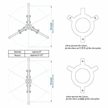 5 Ton Hydraulic Gear Puller Wheel Bearing Pulling Separator 3 in 1 Pump Oil Tube Drawing Machine M/Case - size: 5T Overall