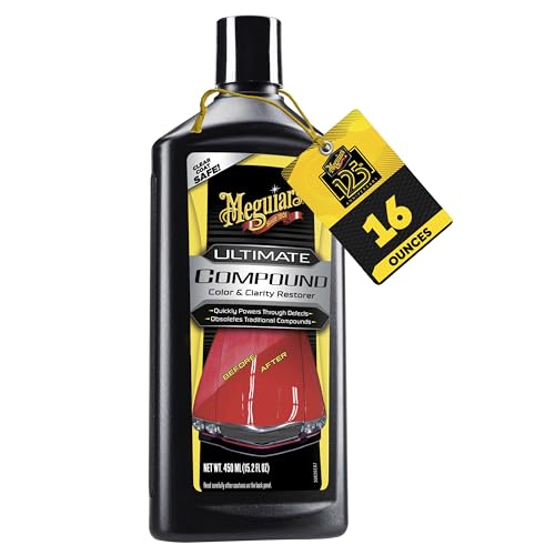 Meguiar's Ultimate Compound - Pro-Grade Car Scratch Remover, Paint Correction Compound that Removes Defects While Adding Gloss and Shine, Single Stage and Clear Coat Scratch Remove, 15.2 Oz - size: 1 Pack
