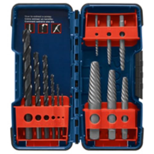 Bosch BSPE6D 12 pc. High-Carbon Steel Spiral Flute Screw Extractor Set - size: Assorted, style: Industrial
