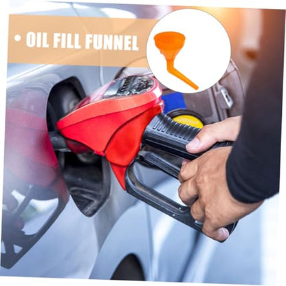 Automotive Funnel Set 4pcs Oil Funnel Kit Straight Elbow Pipe No Spill Sturdy Plastic Essential for Roadside Assistance