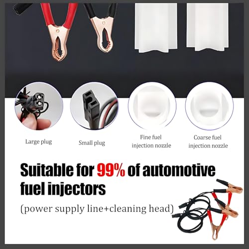 Fuel Injector Cleaner Kit, Universal Auto Car Fuel Injector Nozzle Flush Cleaner Adapter DIY Cleaning Tool Kit Set Automotive Diesel Gas Injectors Nozzles