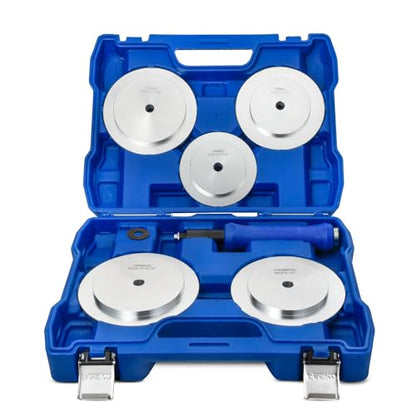 Bearing Race and Seal Driver Kit 6pc - Wheel Bearing Installer Tool | 5 Driver Sizes for 4-13/16" to 6-5/16" Bearings Class 7 & Class 8, Premium Aluminum Alloy, Anti-vibration Handle - size: 6Pcs 4-13/16" to 6-5/16"