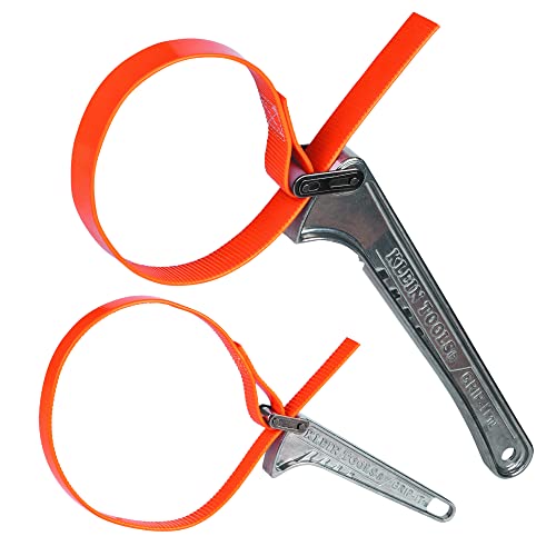 Klein Tools SHBKIT Grip-It Strap Wrench Kit, Adjustable Strap Wrenches with 6 and 12-Inch Handles, 2-Piece - size: 6-Inch and 12-Inch Handles