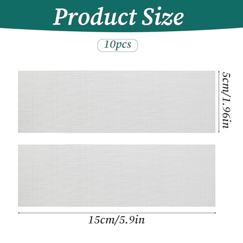 10 Pcs Wire Mesh Screen Stainless Steel Welding Mesh 1.9 x 5.9inch Plastic Reinforcing Stainless Steel for Thermoplastic Repairs Weld Kit Silver Plastic Wire for Welding Car Repairing