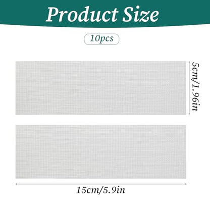 10 Pcs Wire Mesh Screen Stainless Steel Welding Mesh 1.9 x 5.9inch Plastic Reinforcing Stainless Steel for Thermoplastic Repairs Weld Kit Silver Plastic Wire for Welding Car Repairing