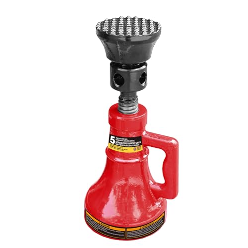 Jack Boss 5 Ton (10,000 LBs) Professional Car Support Screw Jack for House Construction Bridge Stabilization, Red - size: 5 TON