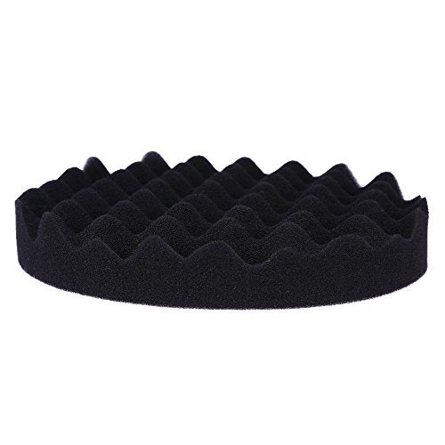 7inch(180mm) Car Sponge Buffing Pad Soft Wave Foam Pad Polishing Sponge Pads Kit for Car Polisher-4Pack
