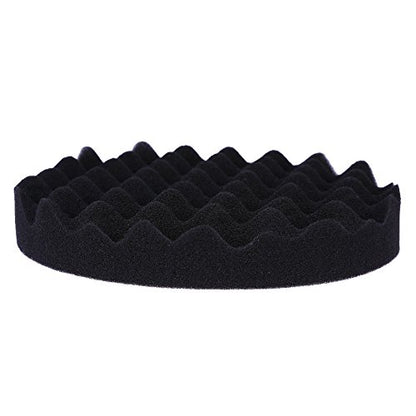 7inch(180mm) Car Sponge Buffing Pad Soft Wave Foam Pad Polishing Sponge Pads Kit for Car Polisher-4Pack