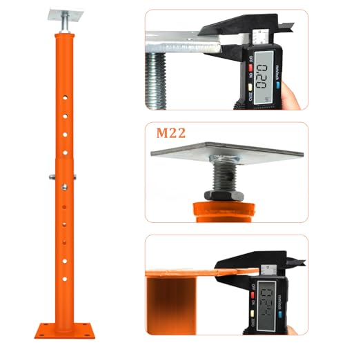 4 Pcs House Floor Jacks Post for Leveling,Adjustable Support Jack 19-36" Height Range,Floor Jack Stand 2 ton - 4400 lbs Height Capacity (Each),Screw Jack,Lift Supports,Level Supports Orange Orange