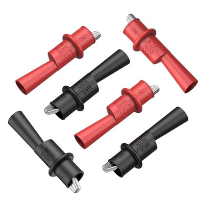 Vibit 6 Pcs Multimeter Alligator Clips Electrical Fluke Alligator Clips | for 2 mm Fluke Test Leads & Probes, Heavy Duty, 6 Pack Crocodile Clips, 2mm Banana Plug Compatible, for Fluke Multimeter Osci - style: 6 Pcs-10A