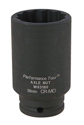 Performance Tool W89316 5-Piece 12 Point Axle Nut Socket Set - Chrome Moly for Strength, Sizes 30mm to 39mm, Includes Fitted Blow Molded Storage Case - style: 5pc Set