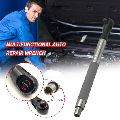 Wrench Extender, Offset Extension Wrench, Offset Extension Wrench Impact, Electric Ratchet Wrench,Chain Drive Wrench Extender with 4 Socket and 1/2‘’ Electric Drill Adapters for Labor-Saving(2Kits) - color: 2pack Silver