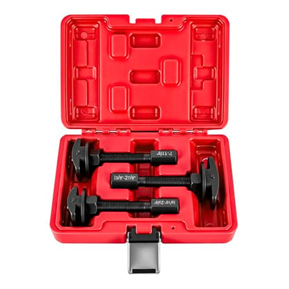 GOOACC 3PCS Rear Axle Bearing Puller Set, Axle Bearing Puller Removal Tool Kit with 3 Sizes 1" to 1-7/8", 1-5/16" to 2-3/8" & 1-3/8" to 2-7/8" Axle Wheel Bearing Removal Tools for Axles Bearings, Red - color: 3pc Rear Axle Bearing Puller Red