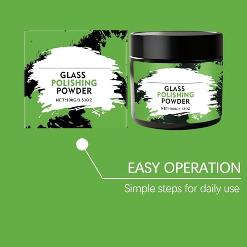 Windshield Polishing Powder,100g Cleaning Powder for Windshield, Glass Water Spot Remover,Glass Polishing Powders, for Outdoor Garage Vehicle Car Truck SUV RV Sedan