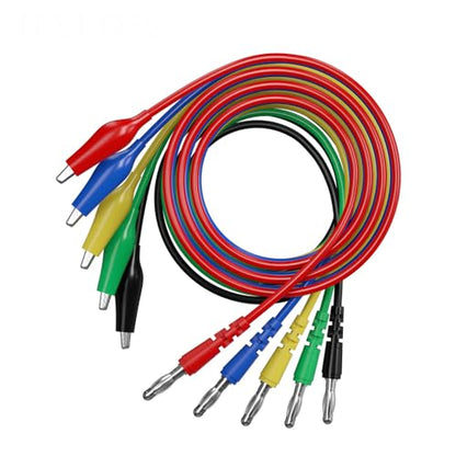 Test Lead Kit 25pcs 4mm Banana Plug to Alligator Clip Test Leads Kit Test Probes Back Probe Kit for Multimeter Automotive Diagnostic Testing Tools Set 8008 - size: 25pcs-B