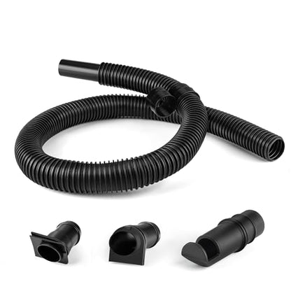 Shop-Vac 9056400 Dust Collection Hose Kit, 4 Ft x 1-1/4 Inch Flexible Vacuum Hose with 3 Adapters, Compatible with Wet/Dry Shop Vacuums & Power Tools