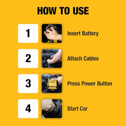 DEWALT DXAE20VBB Portable Battery Booster for Cars - style: Without Battery + Charger