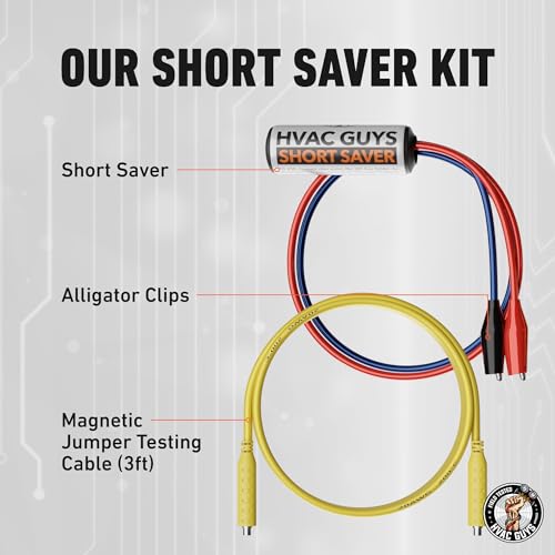 HVAC Guys Short Finder | Short Circuit Finder for 24 VAC Circuits | Includes 12in Lead with Clips & 3ft Magnetic Jumper Testing Cable