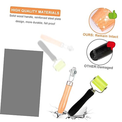 Gatuida 3pcs Car Tire Compaction Roller Set Auto Tire Repair Tool for Patch Adhesion Lightweight Portable Rollers for Optimal Sealing Performance