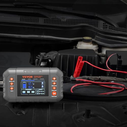 VEVOR Smart Battery Charger, 20-Amp, Lithium LiFePO4 Lead-Acid (AGM/Gel/SLA) Car Battery Charger with LCD Display, Trickle Charger Maintainer Desulfator for Boat Motorcycle Lawn Mower Deep Cycle - size: 20A
