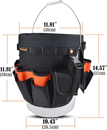 WELKINLAND 5 gallon bucket tool organizer, 5 gallon bucket holder, bucket liner, Bucket tool organizer, Tool bucket, Bucket tool bag, Bucket organizer, Bucket bag organizer, Bucket organizer