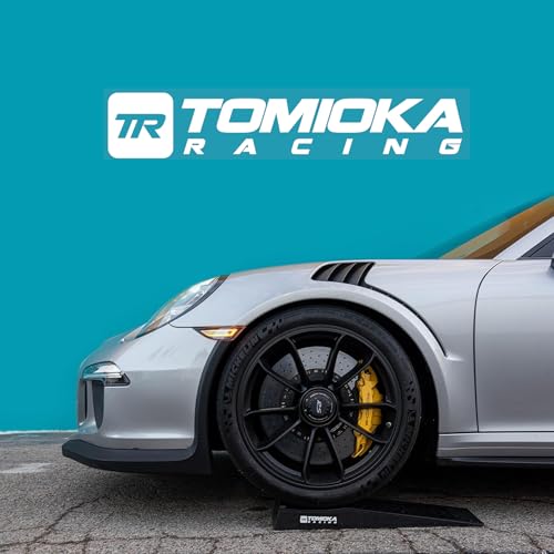 Tomioka Racing Super Slopes Low Profile Car Service Ramps Pair with Anti-Slip Pads, Perfect for Raise Lowered Car Oil Changes, Lift Vehicle Maintenance, & Jack Support