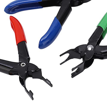 Aramox 3-Piece Fuel Line Pipe Disconnect Pliers Set, Universal Anti-Slip Handles for Petrol Cars